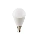 LED Tropfenlampe ECOLUX KUGEL, 230V, Ø 4.5cm / L 8cm, E14, 5.5W 2700K 470lm 200°, nicht dimmbar, opal