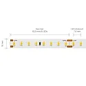 SIGOR LED Strip EXPERT LONG DISTANCE LED, 7,2W/m, 3000K, 1-15M, 128 LED/m, IP20, 24V, 886lm, Ra90
