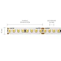 SIGOR LED Strip PRO LED, 14,4W/m, 3000K, 5m, 160 LED/m, IP20, 24V, 1895lm, Ra90