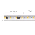 LED Streifen Hochvolt, IP65, 230V, 72 LED/m, 14W/m, 25m Rolle / B 1.5cm, 2700K 1230lm/m 120°, CRI 90, nicht dimmbar