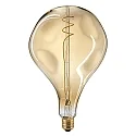 LED Deko Wendelfilament GIANTLAMPE DROP GOLD, 230V, Ø 16.5cm / L 28cm, E27, 5W 2100K 270lm 360°, CRI 90, dimmbar, Gold / Klar