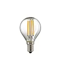 LED Filament light bulb DROP, 230V, Ø 4.5cm / L 8cm, E14, 4.5W 2700K 470lm 300°, dimmable, clear