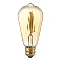 LED Filament Edisonlampe GOLD, 230V, Ø 6.4cm / L 14cm, E27, 7W 2500K 720lm 300°, dimmbar, Gold