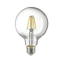 LED Filament light bulb GLOBE G95, 230V, Ø 9.5cm / L 14cm, E27, 4.5W 2700K 470lm 300°, dimmable, clear