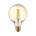 LED Filament light bulb GLOBE G95 GOLD, 230V, Ø 9.5cm / L 14cm, E27, 4.5W 2500K 400lm, dimmable, gold / clear