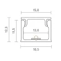 SIGOR Aufbauprofil 13, für LED Strips bis 13,8mm, 2m
