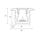 SIGOR Einbauprofil SCHMAL 6, 2m, weiß
