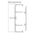 SIGOR LED Wandprofil UP/DOWN KS-SIG-PROF16, für 2 LED Streifen bis 2.71cm Breite + Treiber, Länge 200cm / 3 x 8.5cm, Aluminium