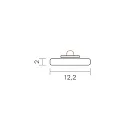 SIGOR Alu Montageschiene KS-SIG-M1, für LED Strips bis 1.22cm Breite, Länge 100cm / 1.22 x 0.2cm, Aluminium natur