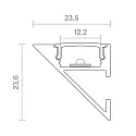 SIGOR LED Wandprofil UP-OR-DOWN KS-SIG-PROF19, für LED Strips bis 1.22cm Breite, Länge 200cm / 2.35 x 2.36cm, Aluminium