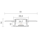 SIGOR Alu Unterputzprofil KS-SIG-PROF24 LARGE, randlos, inkl. Abdeckung matt, für LED Strips bis 2cm Breite