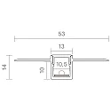 SIGOR Alu Unterputzprofil KS-SIG-PROF24, randlos, inkl. Abdeckung matt, für LED Strips bis 1.05cm Breite, Länge 200cm / 5.3 x 1.4cm
