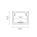 Aufbauprofil 15 - für LED Strips bis 1.5cm Breite, zur Wand- und Deckenmontage, Länge 100cm