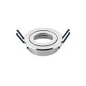 Alu-Einbaustrahler RING, IP20, Ø 8.3cm, Schnellwechsel-Innenring, inkl. GU5.3 Fassung (12V DC), schwenkbar 25°, Alu poliert