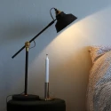 Tischleuchte NOVÉ, E27, mit Gelenkarm + Schnurschalter