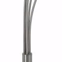 Mexlite LED Stehleuchte SYNNA, 5-flammig, drehbare Köpfe, 5x 4.5W 2700K 500lm, mit Schnurdimmer, stahl gebürstet