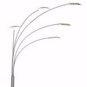 Mexlite LED Stehleuchte SYNNA, 5-flammig, drehbare Köpfe, 5x 4.5W 2700K 500lm, mit Schnurdimmer, stahl gebürstet