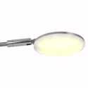 Mexlite LED Stehleuchte SYNNA, 5-flammig, drehbare Köpfe, 5x 4.5W 2700K 500lm, mit Schnurdimmer, stahl gebürstet