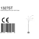 Mexlite LED Stehleuchte SYNNA, 5-flammig, drehbare Köpfe, 5x 4.5W 2700K 500lm, mit Schnurdimmer, stahl gebürstet