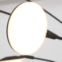 Mexlite LED Stehleuchte SYNNA, 5-flammig, drehbare Köpfe, 5x 4.5W 2700K 500lm, mit Schnurdimmer, schwarz matt