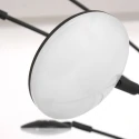 Mexlite LED Stehleuchte SYNNA, 5-flammig, drehbare Köpfe, 5x 4.5W 2700K 500lm, mit Schnurdimmer, schwarz matt