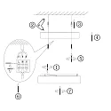 Steinhauer Outdoor LED Deckenleuchte IKARO, IP44, zylindrisch, Ø 18cm, 12W 2950K 960lm, dimmbar, Mattglas, schwarz matt