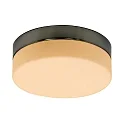 Steinhauer Outdoor LED Deckenleuchte IKARO, IP44, zylindrisch, Ø 24cm, 18W 290K 1440lm, dimmbar, Mattglas, stahl gebürstet