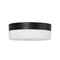 Outdoor LED Deckenleuchte IKARO, IP44, zylindrisch, Ø 24cm, 18W 290K 1440lm, dimmbar, Mattglas, stahl gebürstet