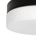 Outdoor LED Deckenleuchte IKARO, IP44, zylindrisch, Ø 24cm, 18W 290K 1440lm, dimmbar, Mattglas, stahl gebürstet