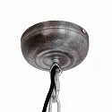 Steinhauer Pendelleuchte BIKKEL, Ø 45cm, E27 max. 60W, Metall antik / Rauchglasschirm / Abdeckung satiniert