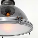 Steinhauer Pendelleuchte BIKKEL, Ø 45cm, E27 max. 60W, Metall antik / Rauchglasschirm / Abdeckung satiniert