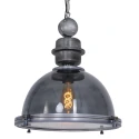 Steinhauer Steinhauer Pendant luminaire BIKKEL, 1 flame, glass, grey