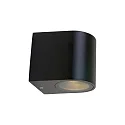 Außenwandleuchte LOGAN, IP44, Down, rund, inkl. GU10 LED 4W 2700K 345lm (schaltbar), Glas klar, aluminium schwarz