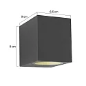 Steinhauer Steinhauer Outdoor wall luminaire LOGAN, 1 flame, GU10, round, black