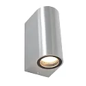 Außenwandleuchte LOGAN, IP44, Up/Down, Rund, inkl. 2x GU10 LED 4W 2700K 345lm (schaltbar)