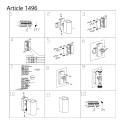 Außenwandleuchte LOGAN, IP44, Up/Down, Rund, inkl. 2x GU10 LED 4W 2700K 345lm (schaltbar)