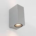 Außenwandleuchte LOGAN, IP44, Up/Down, Eckig, inkl. 2x GU10 LED 4W 2700K 345lm (schaltbar)