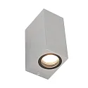 Außenwandleuchte LOGAN, IP44, Up/Down, Eckig, inkl. 2x GU10 LED 4W 2700K 345lm (schaltbar)