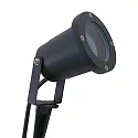 Steinhauer Outdoor Erdspieß-Strahler NOVA, IP54, inkl. GU10 LED 4W 2700K 345lm, dreh- und neigbar, mit Steckerkabel, schwarz matt
