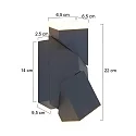 Steinhauer LED Außenwandleuchte JACK, IP67, 2x 6.5W 2700K 295lm, verstellbar, schwarz matt / Abdeckungen mattweiß