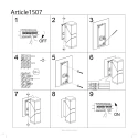 Steinhauer LED Außenwandleuchte JACK, IP67, 2x 6.5W 2700K 295lm, verstellbar, schwarz matt / Abdeckungen mattweiß