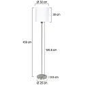 Mexlite Floor lamp NOOR, 1 flame, steel