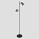 anne light & home Stehleuchte  FJORGARD, 2-flammig, 2x E27, 1 Schalter pro Kopf, neigbar, schwarz / Metall