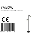 anne light & home Stehleuchte  FJORGARD, 2-flammig, 2x E27, 1 Schalter pro Kopf, neigbar, schwarz / Metall