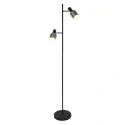 anne light & home Stehleuchte  FJORGARD, 2-flammig, 2x E27, 1 Schalter pro Kopf, neigbar, schwarz / Metall