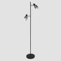 anne light & home Stehleuchte  FJORGARD, 2-flammig, 2x E27, 1 Schalter pro Kopf, neigbar, schwarz / Metall