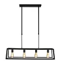 Mexlite Pendant luminaire BUCKLEY, 4 flames, black