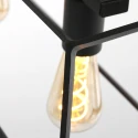Mexlite Pendelleuchte BUCKLEY, 4-flammig, 100cm, 4x E27, Höhe verstellbar, Schwarz matt