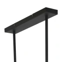 Mexlite Pendelleuchte BUCKLEY, 4-flammig, 100cm, 4x E27, Höhe verstellbar, Schwarz matt