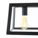 Mexlite Pendelleuchte BUCKLEY, 4-flammig, 100cm, 4x E27, Höhe verstellbar, Schwarz matt